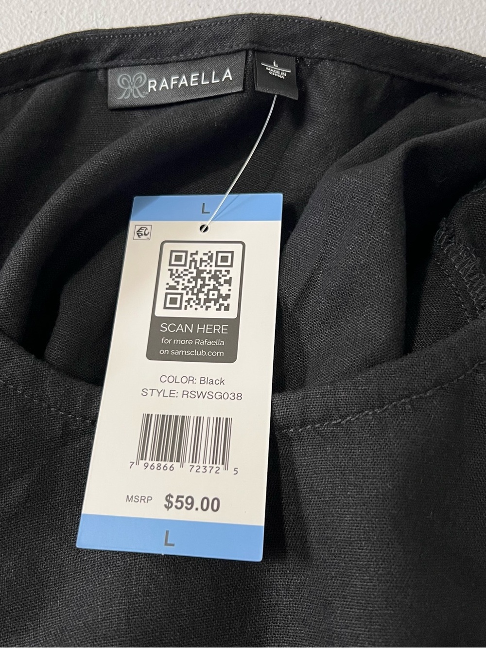 Women Rafaella Black Short-Sleeve Crewneck Shirt - Picture 5 of 6